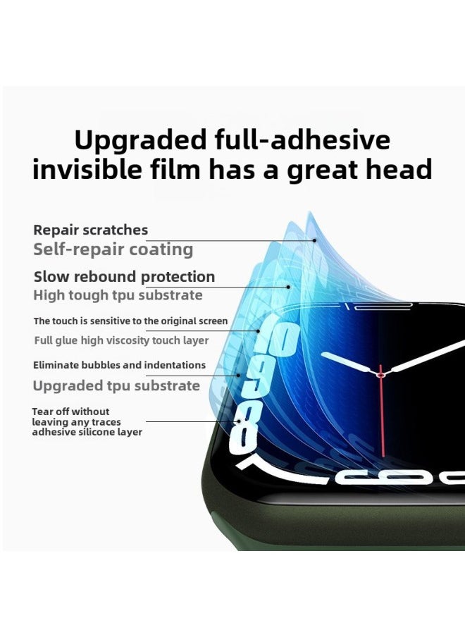 Generic - Applicable To Apple Watch Film Hydrogel Film Soft Film AppleWatchS10/S9 Positioner Protective Film Finisher-Color:Hydrogel Film + Cleaning Tools + Locator + Packaging Box-Dimensions:41mm（iWatch S9/8/7） - Image 1