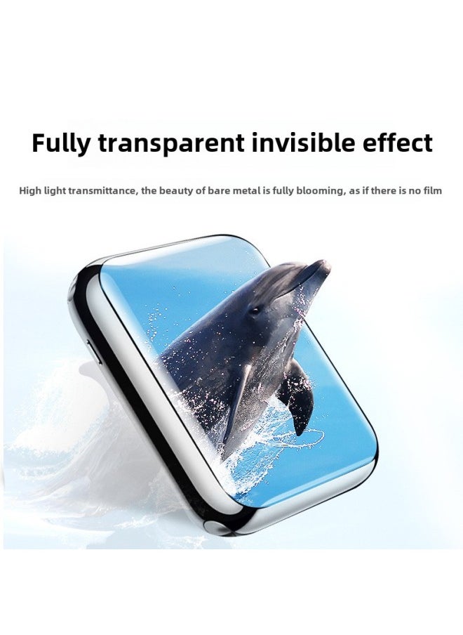 Generic - Applicable To Apple Watch Film Hydrogel Film Soft Film AppleWatchS10/S9 Positioner Protective Film Finisher-Color:Hydrogel Film + Cleaning Tools + Locator + Packaging Box-Dimensions:41mm（iWatch S9/8/7） - Image 1