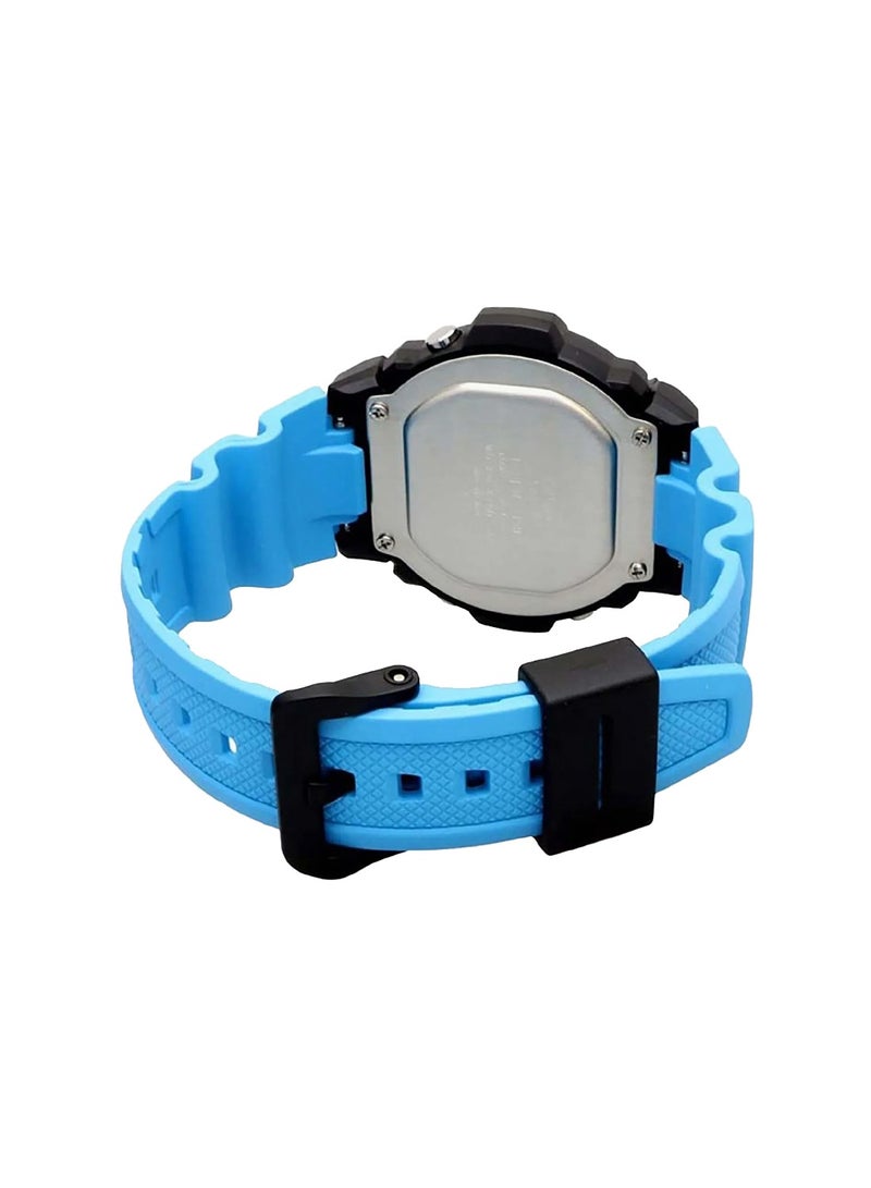 CASIO Hexagon Shape Digital Resin Wrist Watch W-219H-2A2VDF - 44mm - Blue - Image 4