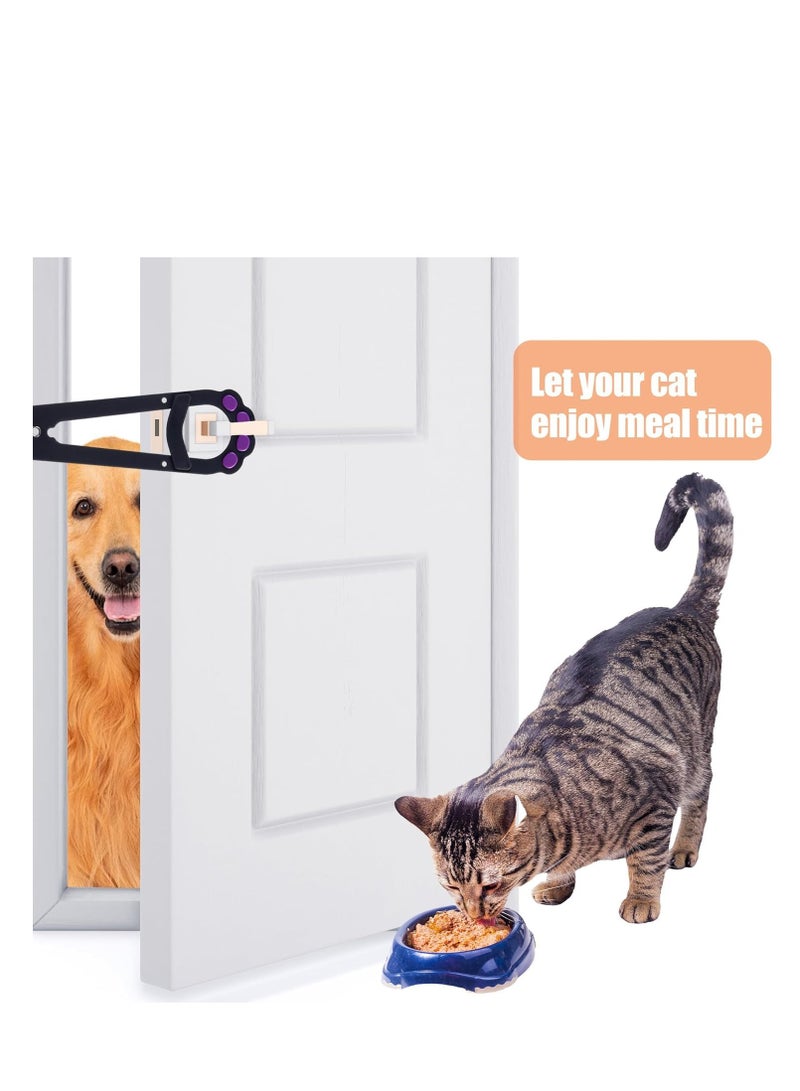 TRASSLE 2 Pack Cat Door Latch with Stabilizer, 7 Sizes Adjustable Cat Door Holder Latch to Keep Dog Out of Litter Boxes and Food, Economical Alternative of Pet Gates and Interior Cat Door  - Image 2