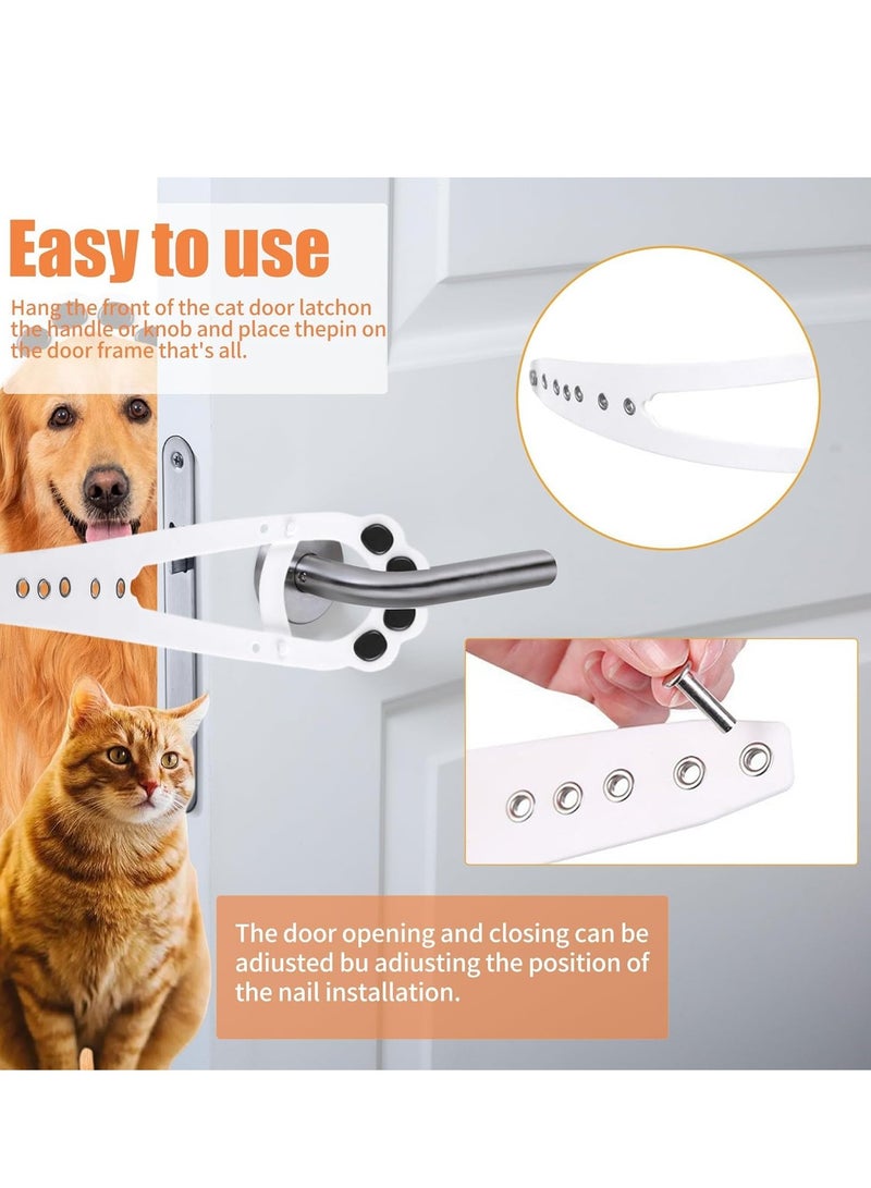TRASSLE 2 Pack Cat Door Latch with Stabilizer, 7 Sizes Adjustable Cat Door Holder Latch to Keep Dog Out of Litter Boxes and Food, Economical Alternative of Pet Gates and Interior Cat Door  - Image 4