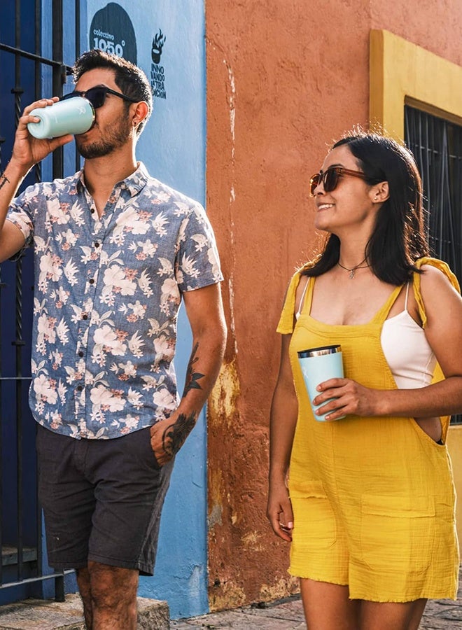 Hydro Flask كوب تامبلر من الفولاذ المقاوم للصدأ سعة 16 أونصة مع غطاء ضغط وخالي من BPA - Image 5