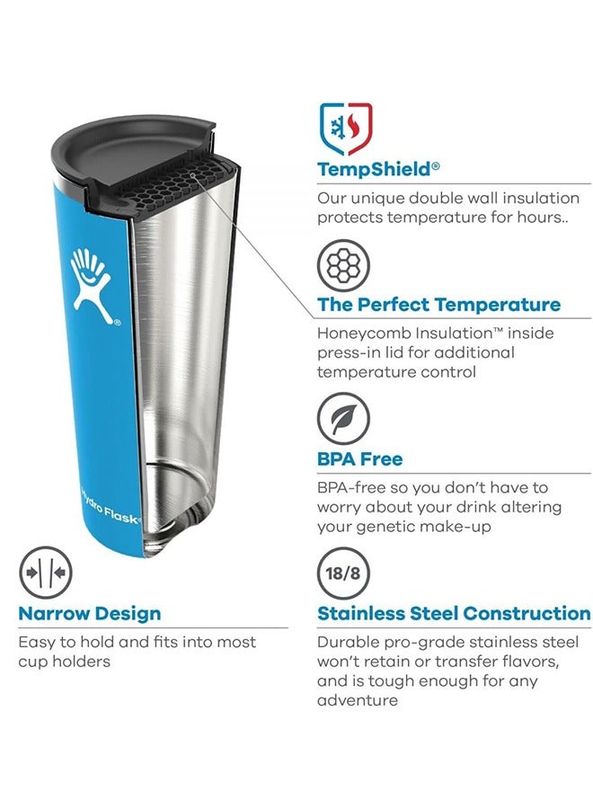 Hydro Flask كوب تامبلر من الفولاذ المقاوم للصدأ سعة 16 أونصة مع غطاء ضغط وخالي من BPA - Image 2