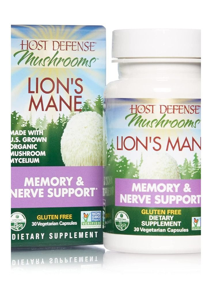 Host Defense Mushroom Supplement Lion's Mane 30 Capsules