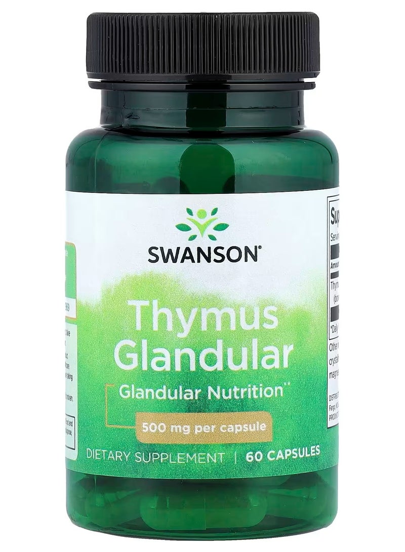 Swanson, Thymus Glandular, 500 mg, 60 Capsules