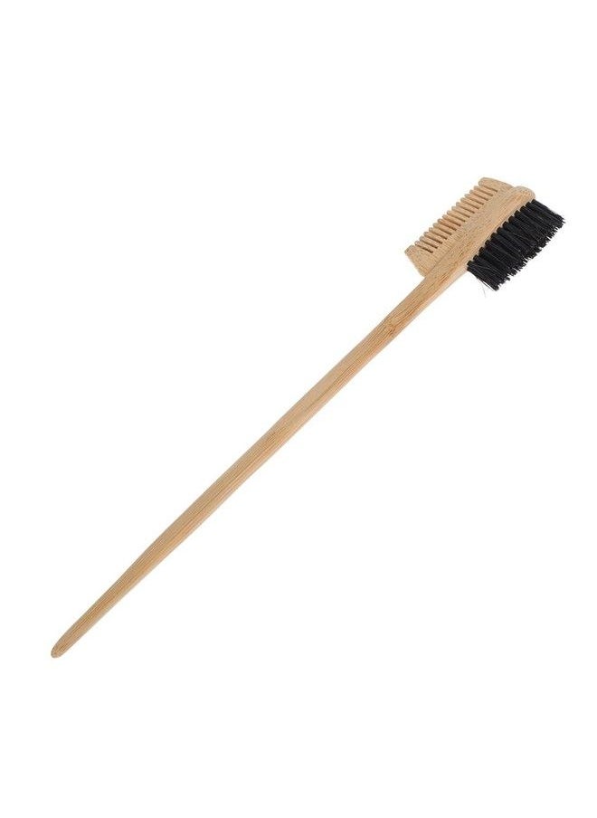 Beaupretty Dual Comb Brow Brush Wooden Eyelash Comb Groomer Makeup Eye Brow Brush Eyelash Dual Comb Steel Teeth Cosmetic Makeup Beauty Tool For Women Girls Wood Black  - Image 2