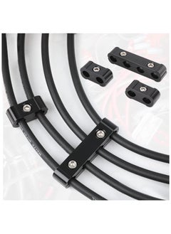SYOSI 12pc Car Engine Spark Plug Wire Separator Divider Set & 8pc Spark Plug Wire Boots Protector Heat Sheild Sleeve, 8mm 9mm 10mm Spark Plug Wire Clamp Holder Aluminum Alloy Ignition Wire Divider  - Image 4
