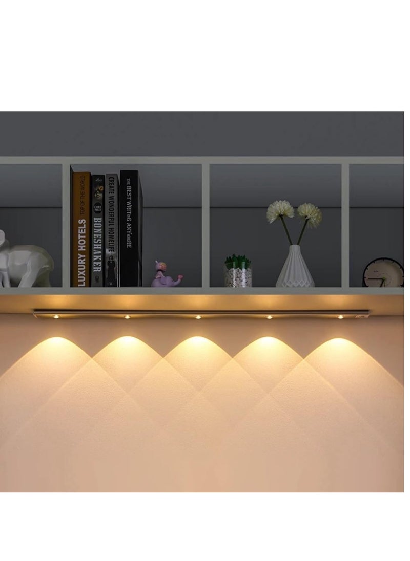 Generic - 60 cm Motion Sensor LED Light Wireless Smart Ultra Slim USB LED Light for Kitchen Cabinet Bedroom Wardrobe Indoor Night Light White(1 Pack 60 cm) - Image 1