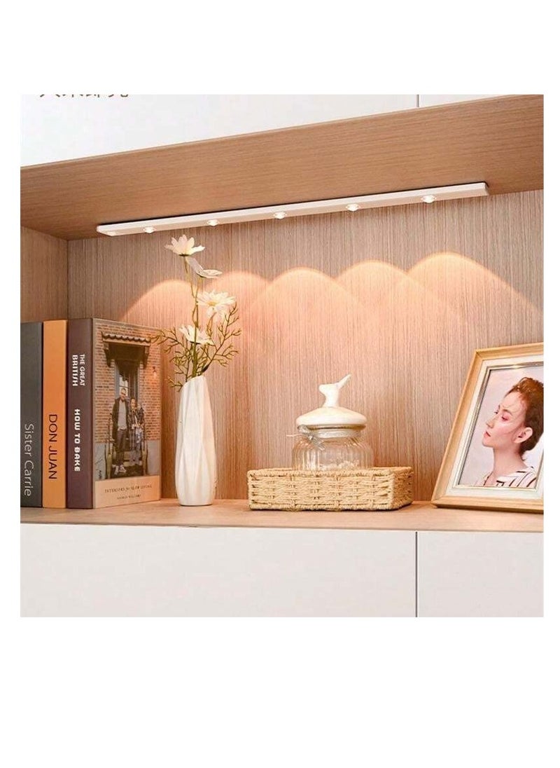 Generic - 60 cm Motion Sensor LED Light Wireless Smart Ultra Slim USB LED Light for Kitchen Cabinet Bedroom Wardrobe Indoor Night Light White(1 Pack 60 cm) - Image 1