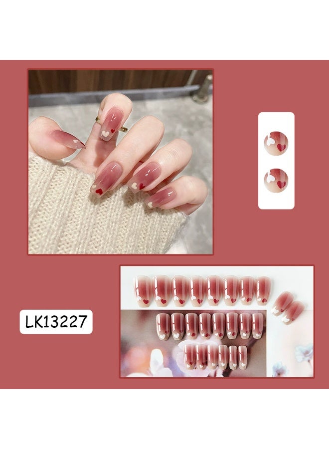 Goolsky أظافر ضغط بتدرج الخوخة الحيوية على شكل قلب - Image 1