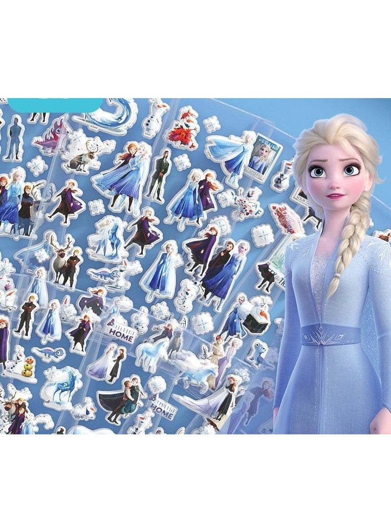 مجموعة ملصقات الأميرة إلسا المجمدة - 12 قطعة من ملصقات ديزني فروزن 2 للأطفال، مثالية لسجلات القصاصات وهدايا الحفلات والمتعة الزخرفية - Image 2