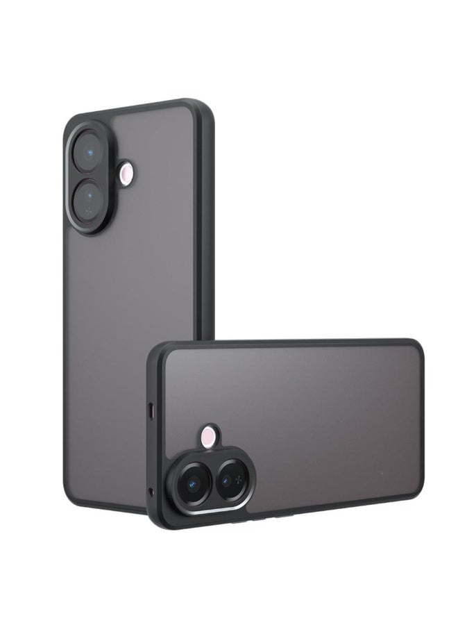 جراب حمايه اسود مط غير لامع ومقاوم للصدمات متوافق مع Vivo V60 Lite (أسود ) - Image 1