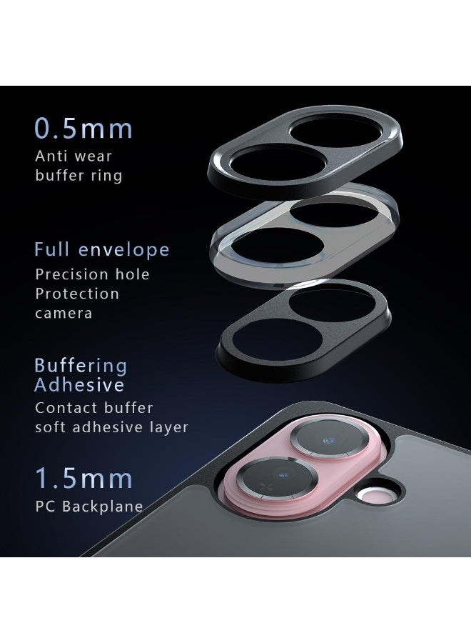 جراب حمايه اسود مط غير لامع ومقاوم للصدمات متوافق مع Vivo V60 Lite (أسود ) - Image 3