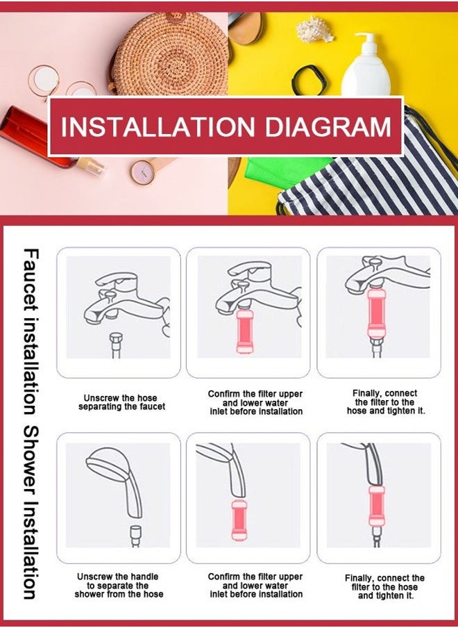 Sweet Life Shower Filter with Vitamin C, Helps Dry Skin And Hair Loss, with Rose Scent Fragrance  Chlorine Removal - Rust Removal - Relaxing Aromatherapy - Non-Toxic  - Image 2