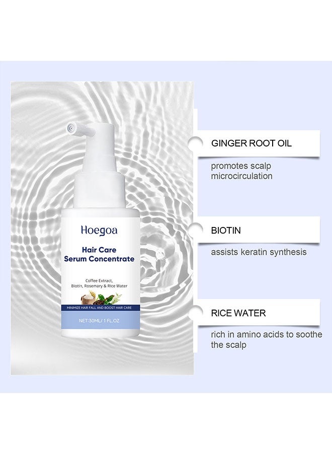 HOEGOA Hair Care Serum Concentrate with Coffee Extract, Biotin, Rosemary and Rice Water, Reduce Hair Fall, Boost Hair Growth for Men and Women, 30ml - Image 5