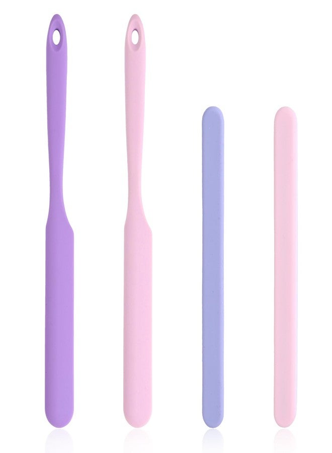Clofiak 4PCS Silicone Wax Stick, Reusable Non Stick Waxing Applicator, Hair Removal Waxing Spatulas, Popsicle Sticks for Beauty Cosmetics Home Salon Body Use - Image 1
