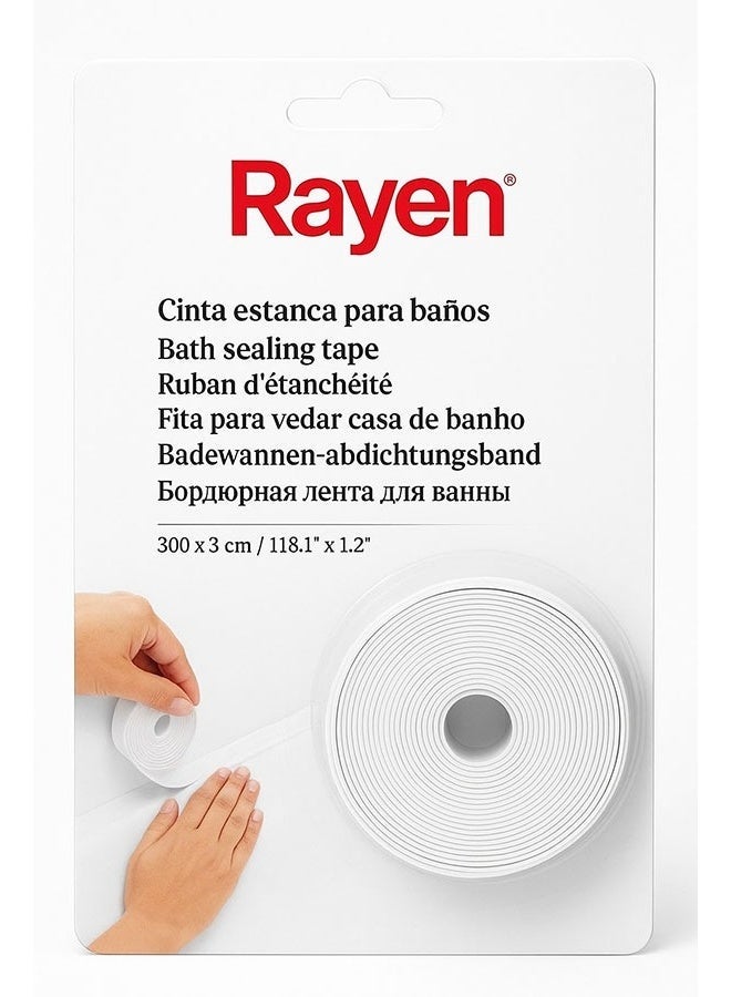 ريان شريط الإحكام المائي للحمّامات — موديل 6190.01 هو شريط لاصق مانع للتسرب، صُنع ليمنع تسرب المياه والرطوبة والبخار والأوساخ في المناطق الرطبة كالمراحيض أو المطابخ. - Image 1