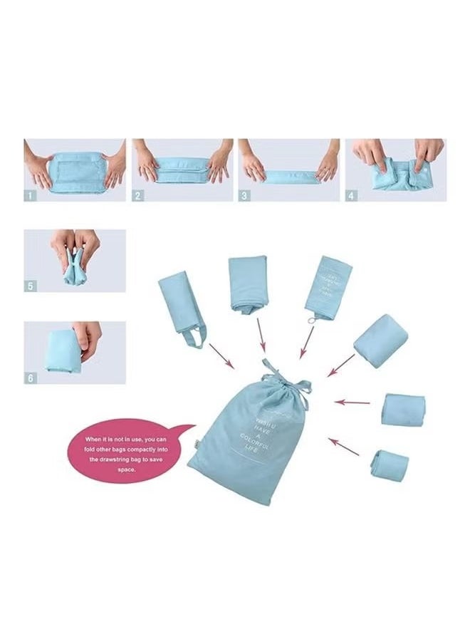 Goolsky - Set Packing Cubes Luggage Packing Organizers for Travel Accessories-BULE - Image 1