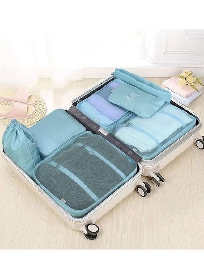 Goolsky - Set Packing Cubes Luggage Packing Organizers for Travel Accessories-BULE - Image 1