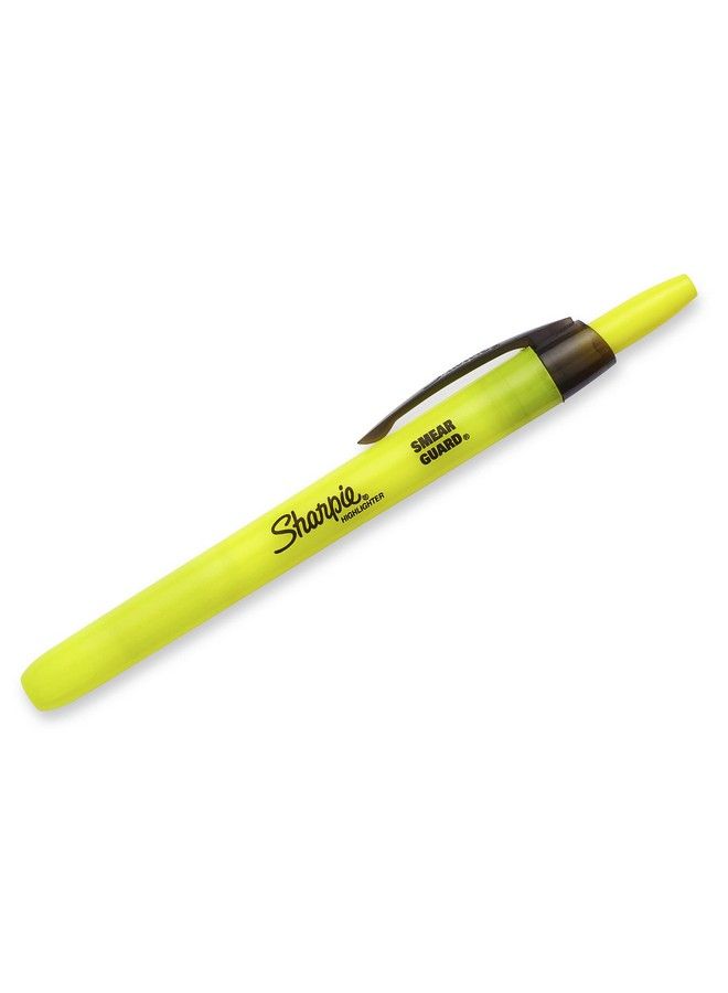 Sharpie Retractable Highlighters Chisel Tip Fluorescent Yellow 12 Count - Image 3