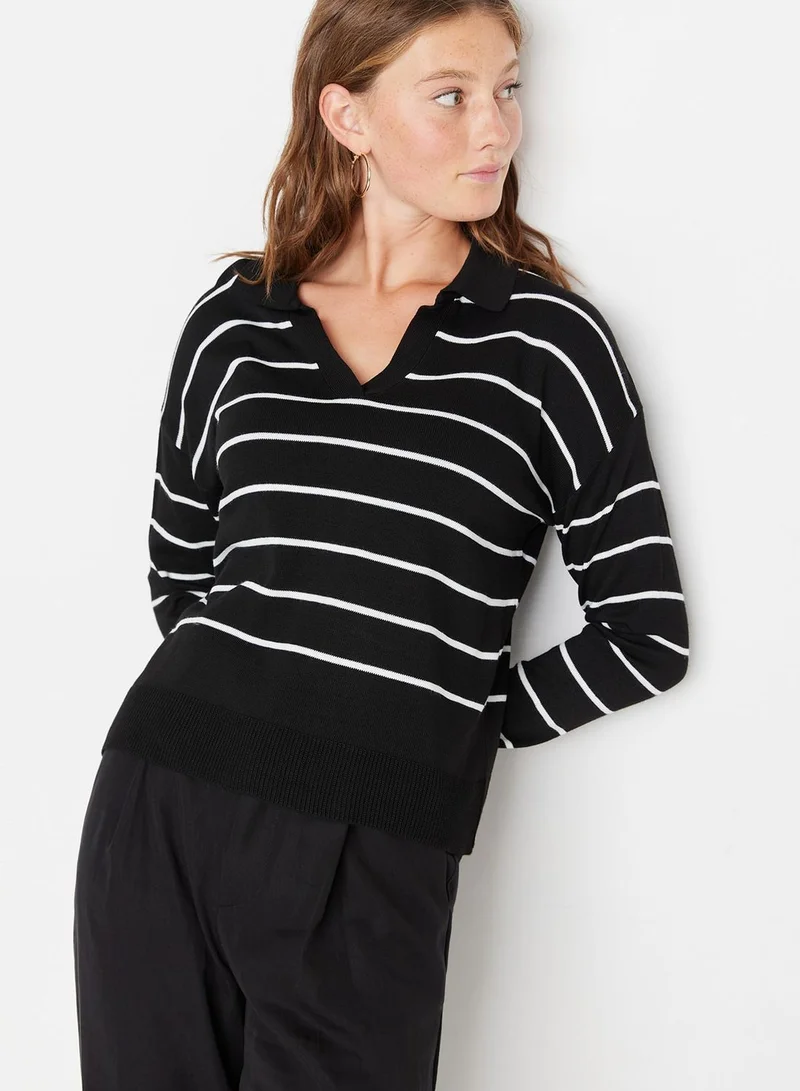 trendyol Polo Collar Knitted Sweater