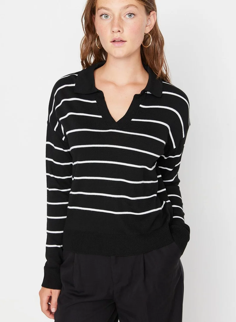 trendyol Polo Collar Knitted Sweater