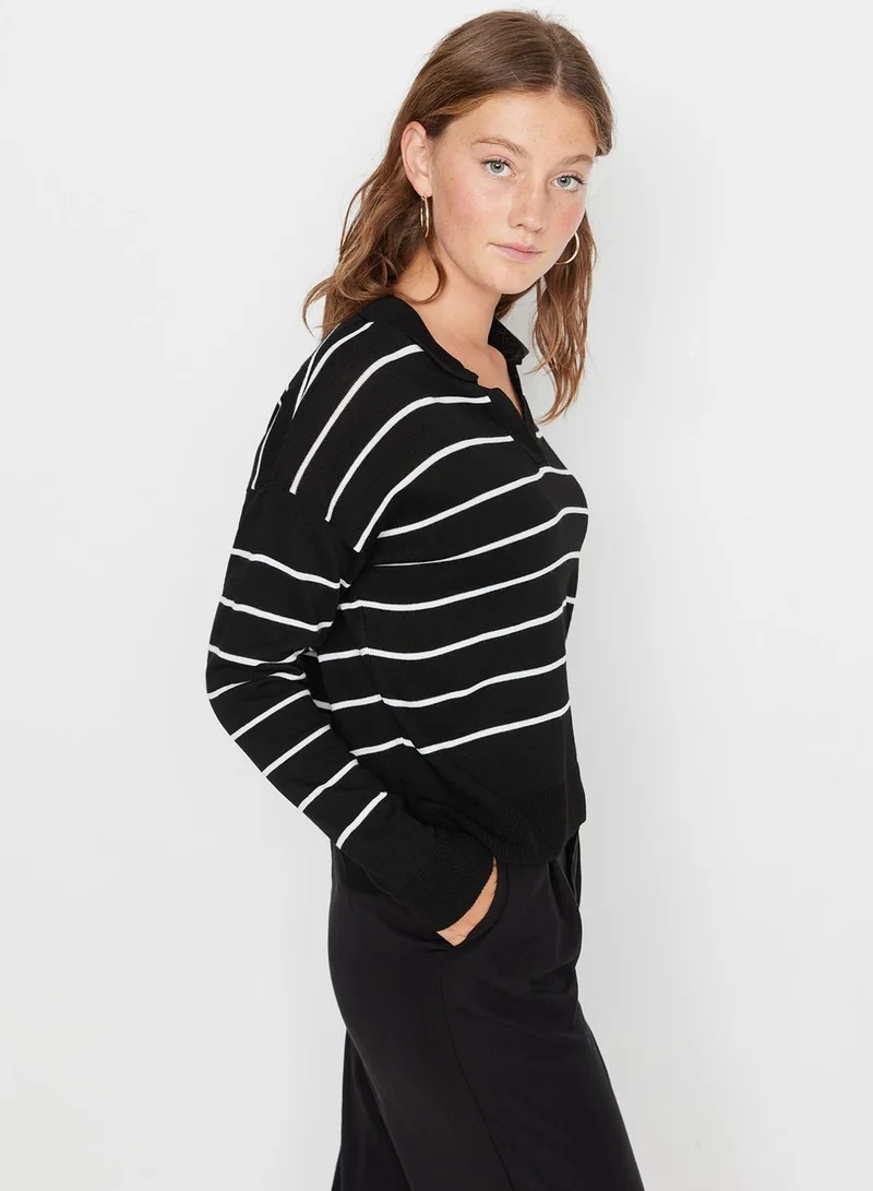 trendyol Polo Collar Knitted Sweater