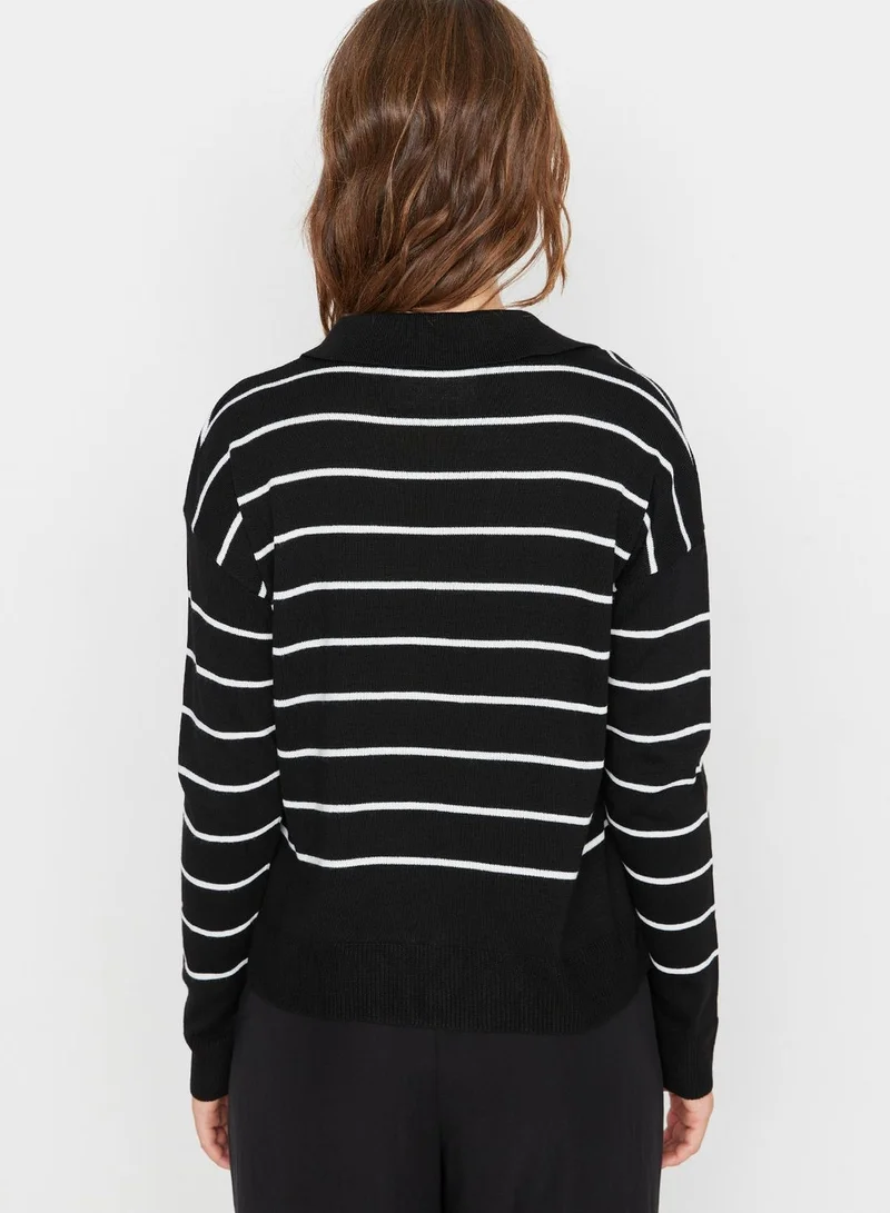 trendyol Polo Collar Knitted Sweater