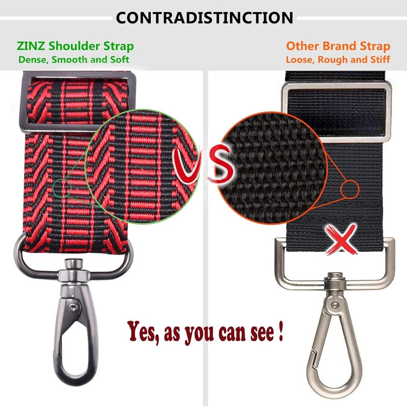 ZINZ Shoulder Strap, 79" Padded Adjustable Shoulder Bag Straps Replacement for Bags with D-Ring - Image 3