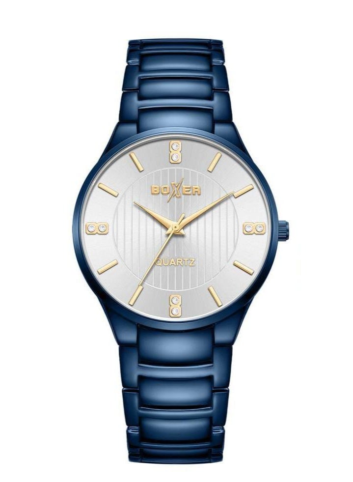 بوكسر ساعة يد نسائية من بوكسر BX-073-10 مصنوعة من الفولاذ المقاوم للصدأ - أنيقة وعصرية للاستخدام اليومي مع حزام معدني متين - Image 1