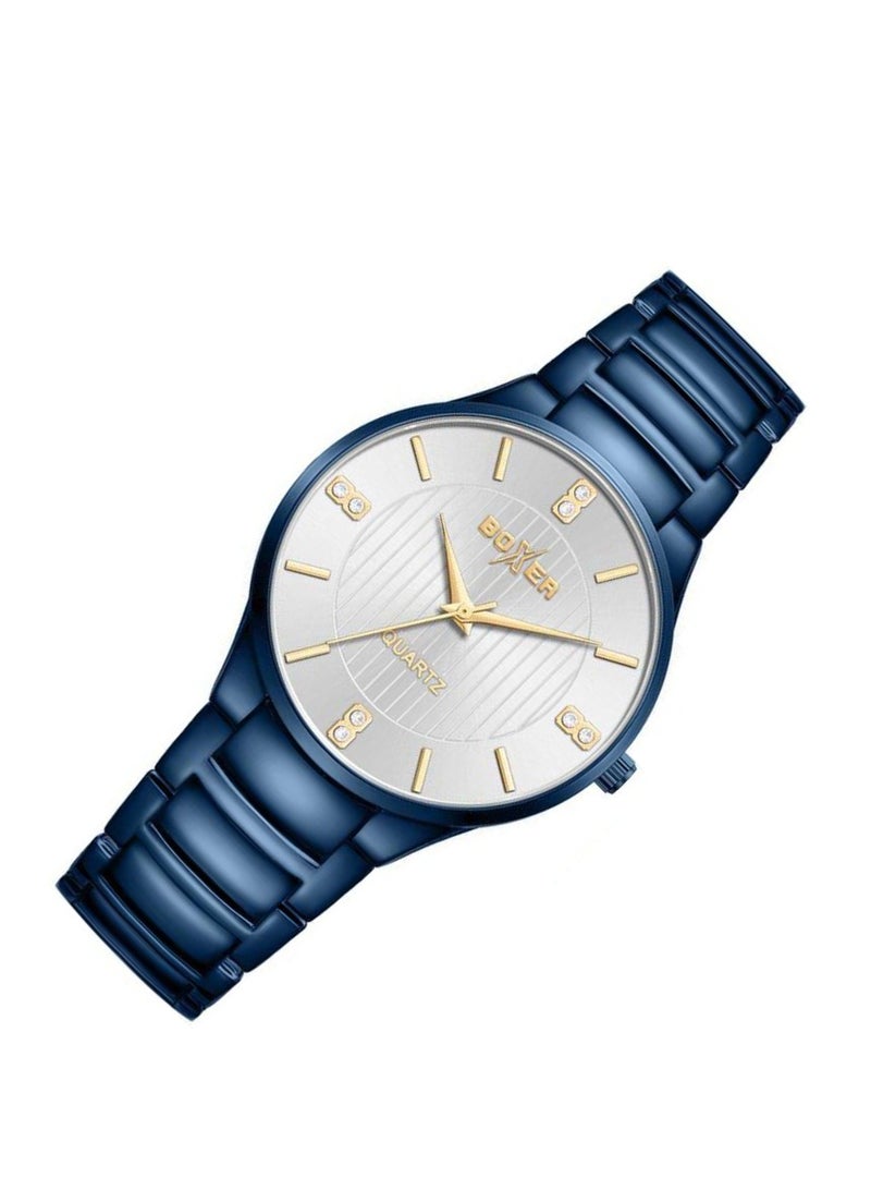 بوكسر ساعة يد نسائية من بوكسر BX-073-10 مصنوعة من الفولاذ المقاوم للصدأ - أنيقة وعصرية للاستخدام اليومي مع حزام معدني متين - Image 2