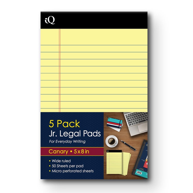 iScholar Canary Legal Pad 5 Pack 95805