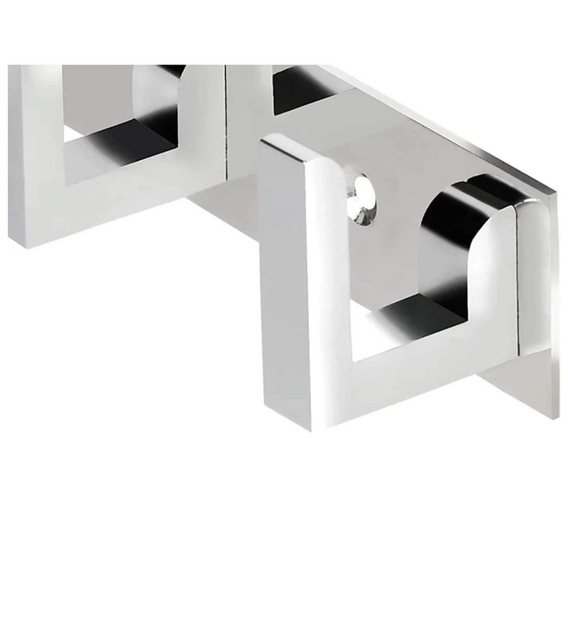 iSTAR 5 Pin Bathroom Cloth Hooks Hanger Door Wall Bedroom Bathroom Robe Hooks Rail for Hanging Keys,Clothes,Towel Steel Hook (Pack of 2, Silver) - Image 4