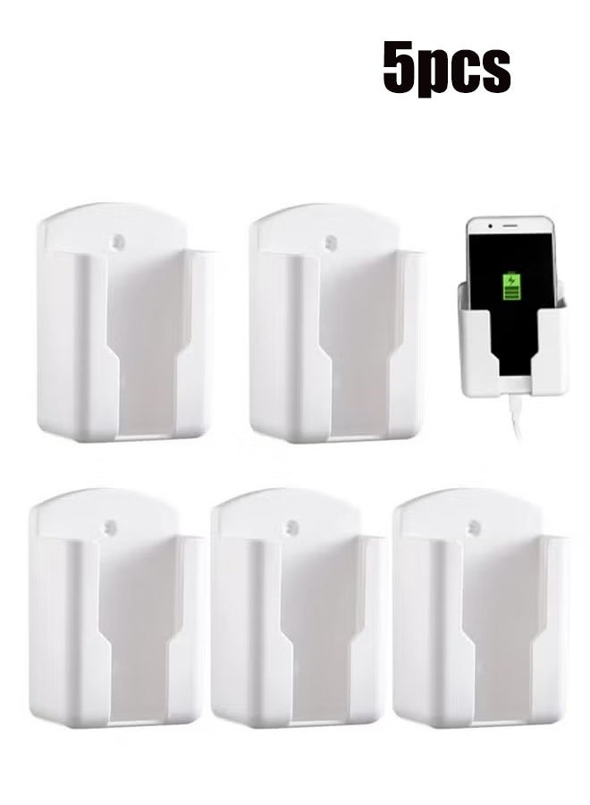 واي جيه حامل وحدة التحكم عن بعد الخاص بحامل الحائط، جهاز تكييف هواء التلفزيون المكون من 5 أجهزة كمبيوتر، حامل وحدة التحكم عن بعد الخاص بحامل صندوق التخزين الخاص بالحائط، لحامل المكتب المكتبي الخاص بحامل المنزل مخزن التموين المدرسي (أبيض) - Image 1