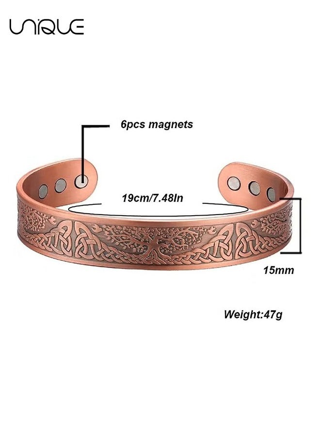 Pure Copper Magnetic Bracelet Magnetic Therapy Bracelet Magnetic Healing Bracelet Cuff Bracelet Energy Healing Bracelet for Women Men Joint Pain Arthritis Relief - pzsku/ZCDC757B6F9E315E9BD89Z/45/_/1719280868/d7be1e25-3101-4333-9cb0-d7c6f36f630c