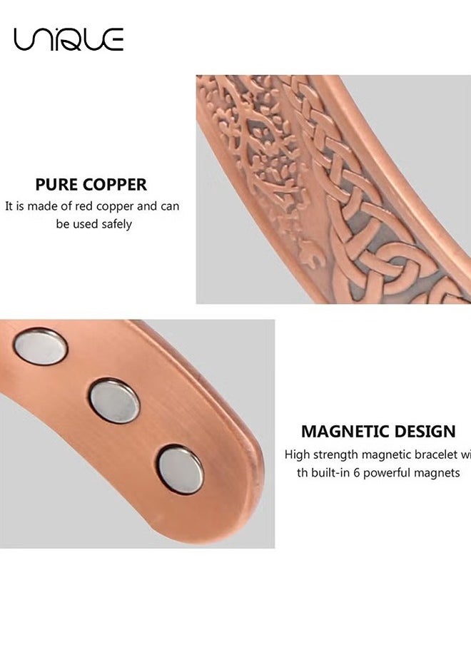 Pure Copper Magnetic Bracelet Magnetic Therapy Bracelet Magnetic Healing Bracelet Cuff Bracelet Energy Healing Bracelet for Women Men Joint Pain Arthritis Relief - pzsku/ZCDC757B6F9E315E9BD89Z/45/_/1719280878/d68e68af-d309-40a0-92e2-6caf0fd1844c