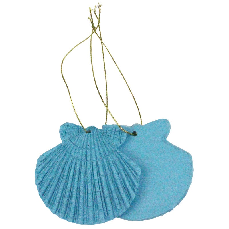 Thintinick 30 Pieces Resin Starfish Seahorse Sanddollar Conch & Seashells Set with Rope for Christmas Tree Hanging Ornaments Beach Theme Wedding Home Decor & DIY Crafts (Blue) - Image 3