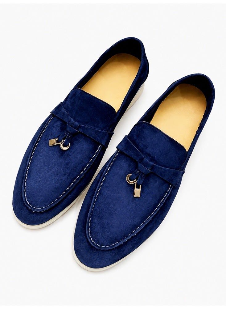Women's Suede Loafers Slip On Flat Casual Office Daily Comfort Walking Shoes - Image 1