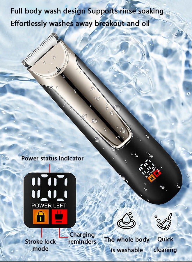XIXI Unisex Beard Trimmer, Waterproof Electric Shaver, Rechargeable Cordless Hair Clippers - Image 3