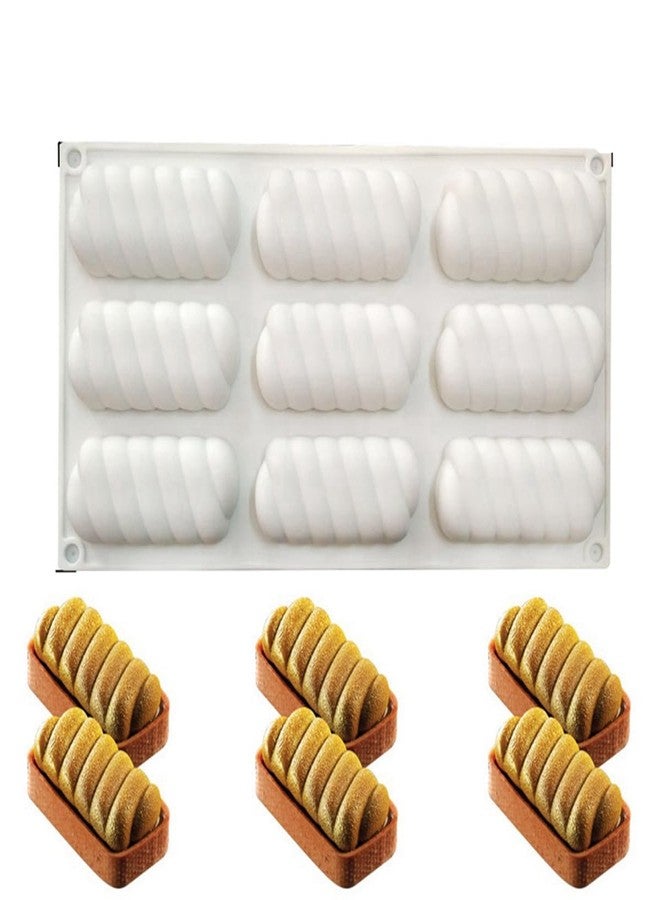 mostsom Silicone Mold for Baking Cakes,Soap Molds,Flower Shape Silicone Molds for Homemade French Dessert Mold for Pastry Chocolate,Jelly Chocolate Mold ＆ Ice Cube Tray (A_ Spiral Twist Shape) - Image 1