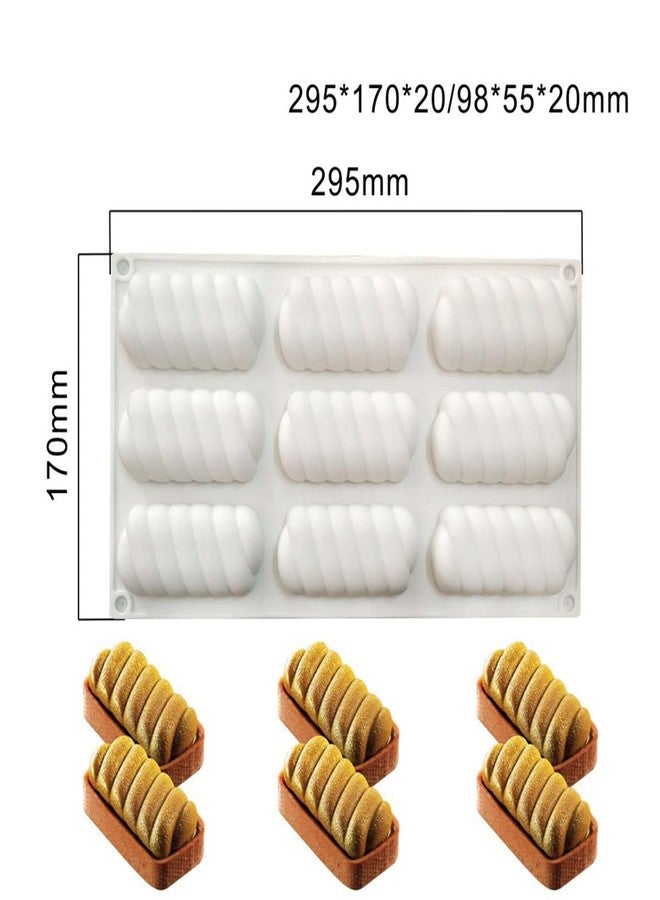 mostsom Silicone Mold for Baking Cakes,Soap Molds,Flower Shape Silicone Molds for Homemade French Dessert Mold for Pastry Chocolate,Jelly Chocolate Mold ＆ Ice Cube Tray (A_ Spiral Twist Shape) - Image 2