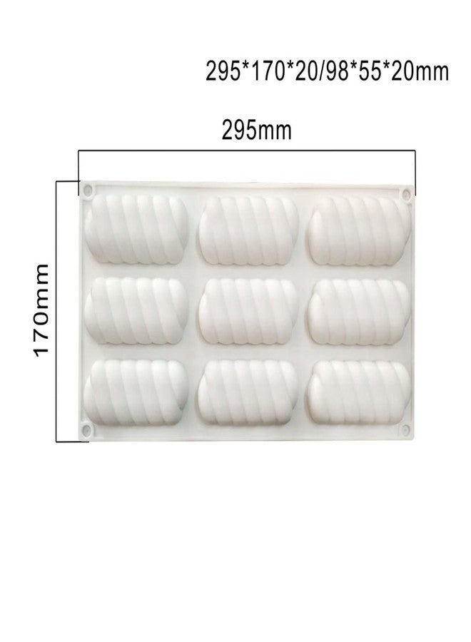 mostsom Silicone Mold for Baking Cakes,Soap Molds,Flower Shape Silicone Molds for Homemade French Dessert Mold for Pastry Chocolate,Jelly Chocolate Mold ＆ Ice Cube Tray (A_ Spiral Twist Shape) - Image 3