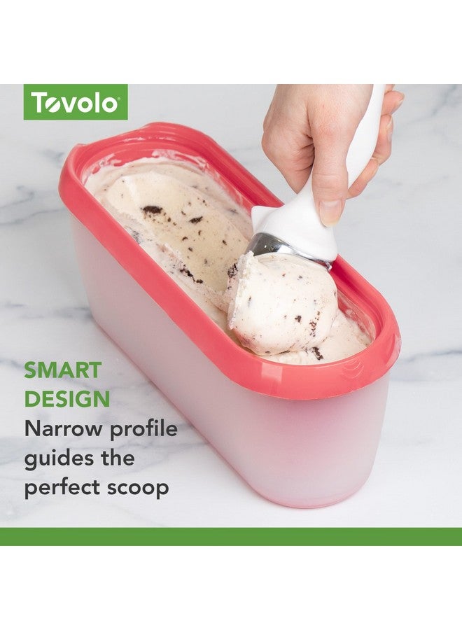 Tovolo Ice Cream Containers for Homemade Ice Cream, Glide-A-Scoop (1.5 Qt, Strawberry Sorbet) - Stackable Ice Cream Storage Containers for Freezer - BPA-Free Ice Cream Tub with Lid & Non-Slip Base - Image 4
