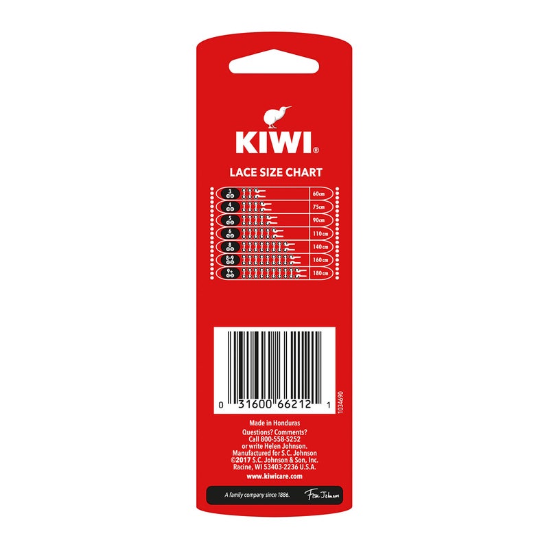 KIWI Outdoor Round Laces, Black/Sand, 60", 1 pair (Pack of 6) - Image 2
