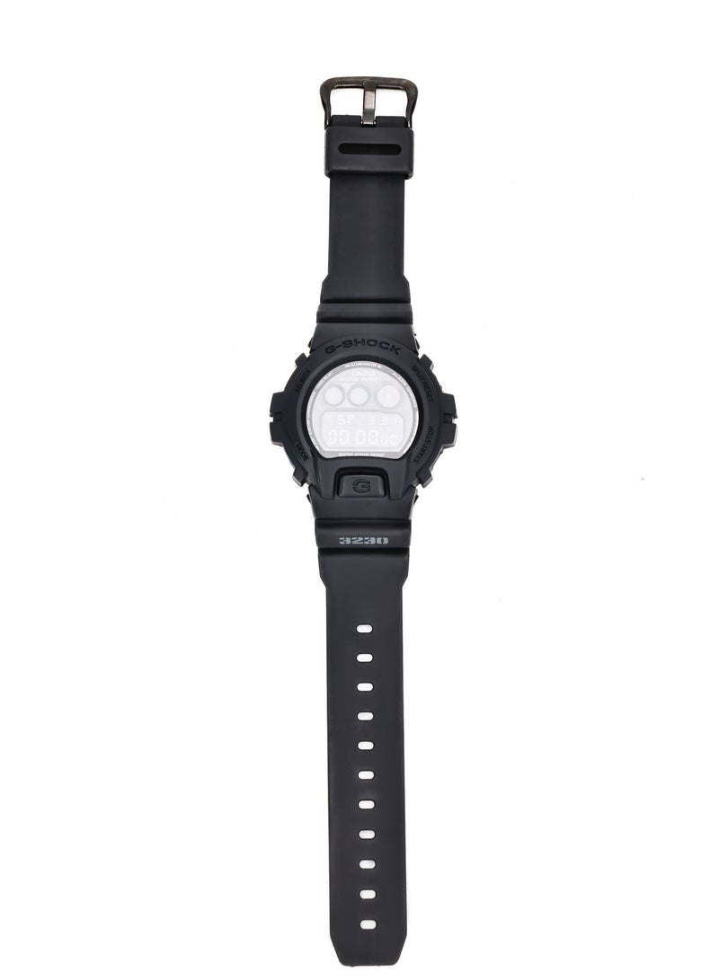 كاسيو ساعة رجالية كاسيو G-Shock DW-6900 مصنوعة من الراتنج الأسود بالكامل، بإضاءة خلفية LED، ساعة رياضية مقاومة للصدمات - Image 4
