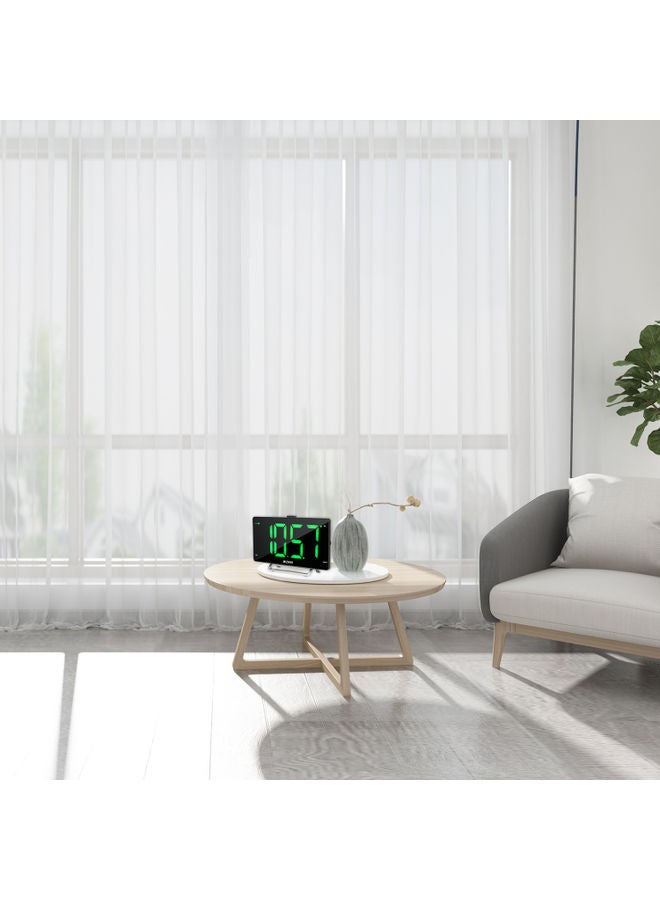 NIBEMINENT Digital Alarm Clock Black 21.00X9.50X13.00cm - Image 5