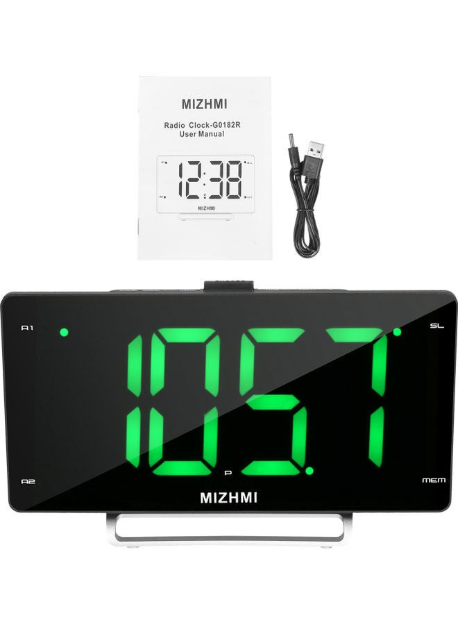 NIBEMINENT Digital Alarm Clock Black 21.00X9.50X13.00cm - Image 2