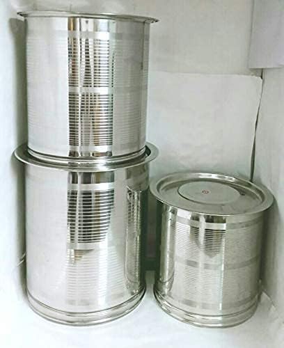 Shopsidex stainless Steel Atta Tanki/Container/Box/Drum/Pawali/Tanki with Lid (12 NO, 14 NO, 16 NO,) - Image 4