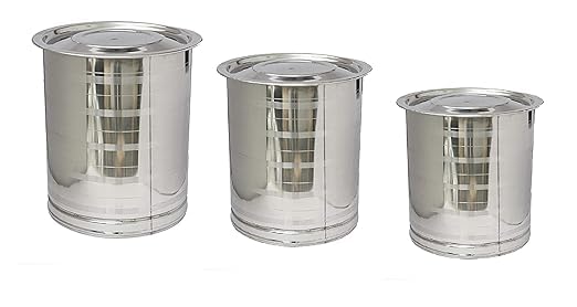 Shopsidex stainless Steel Atta Tanki/Container/Box/Drum/Pawali/Tanki with Lid (12 NO, 14 NO, 16 NO,) - Image 5