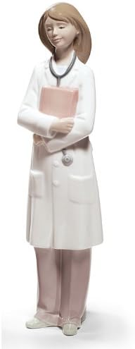 NAO by Lladro Female Doctor Figurine  White  Medical Theme  Porcelain Material  Matte Finish